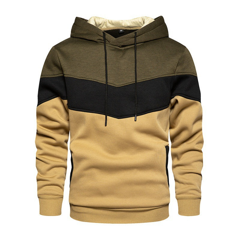 Herren Sportlicher Kapuzenpullover mit modernem Farbblockdesign und atmungsaktiven Eigenschaften EB