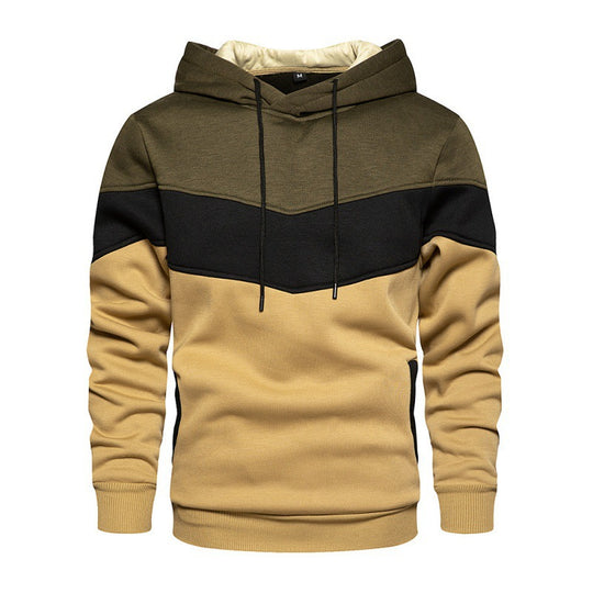 Herren Sportlicher Kapuzenpullover mit modernem Farbblockdesign und atmungsaktiven Eigenschaften EB