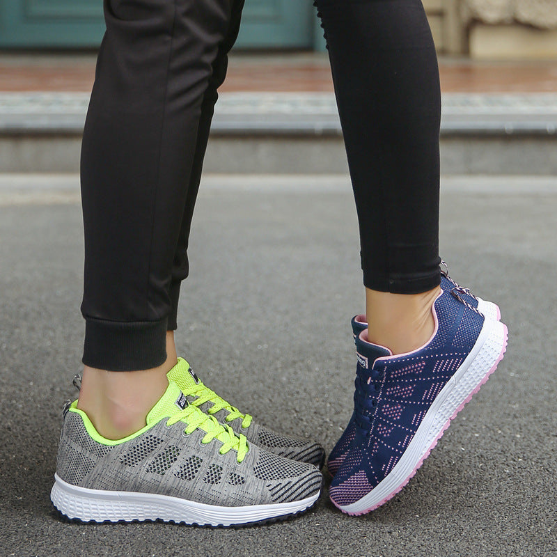 Damen atmungsaktive Sport-Sneaker mit flexiblem Obermaterial und rutschfester Sohle EB
