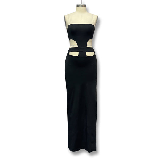 Damen Maxikleid mit stilvollen Cut-Outs und sexy Schlitz EB