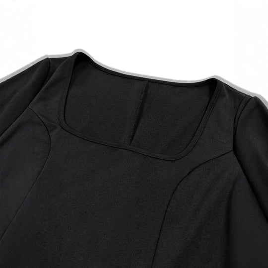 Damen Minikleid mit eckigem Ausschnitt und praktischen Taschen EB