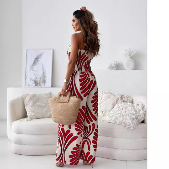 Damen Sommer Jumpsuit mit floralem Design EB
