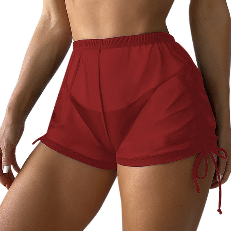Damen Sportliche Shorts mit verspielten Rüschendetails EB