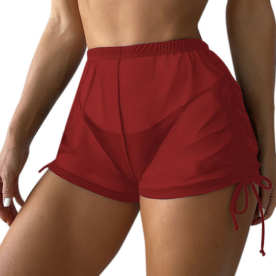 Damen Sportliche Shorts mit verspielten Rüschendetails EB