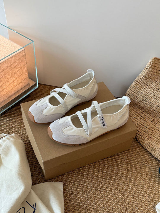 Damen Sportliche Ballerinas mit flexiblem Riemendesign und atmungsaktiver Sohle EB