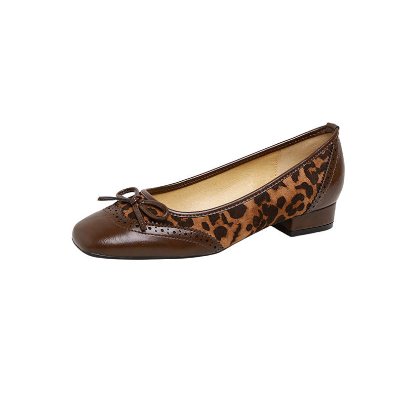 Damen Ballerinas mit eleganter Tiermuster-Applikation und bequemer Passform EB