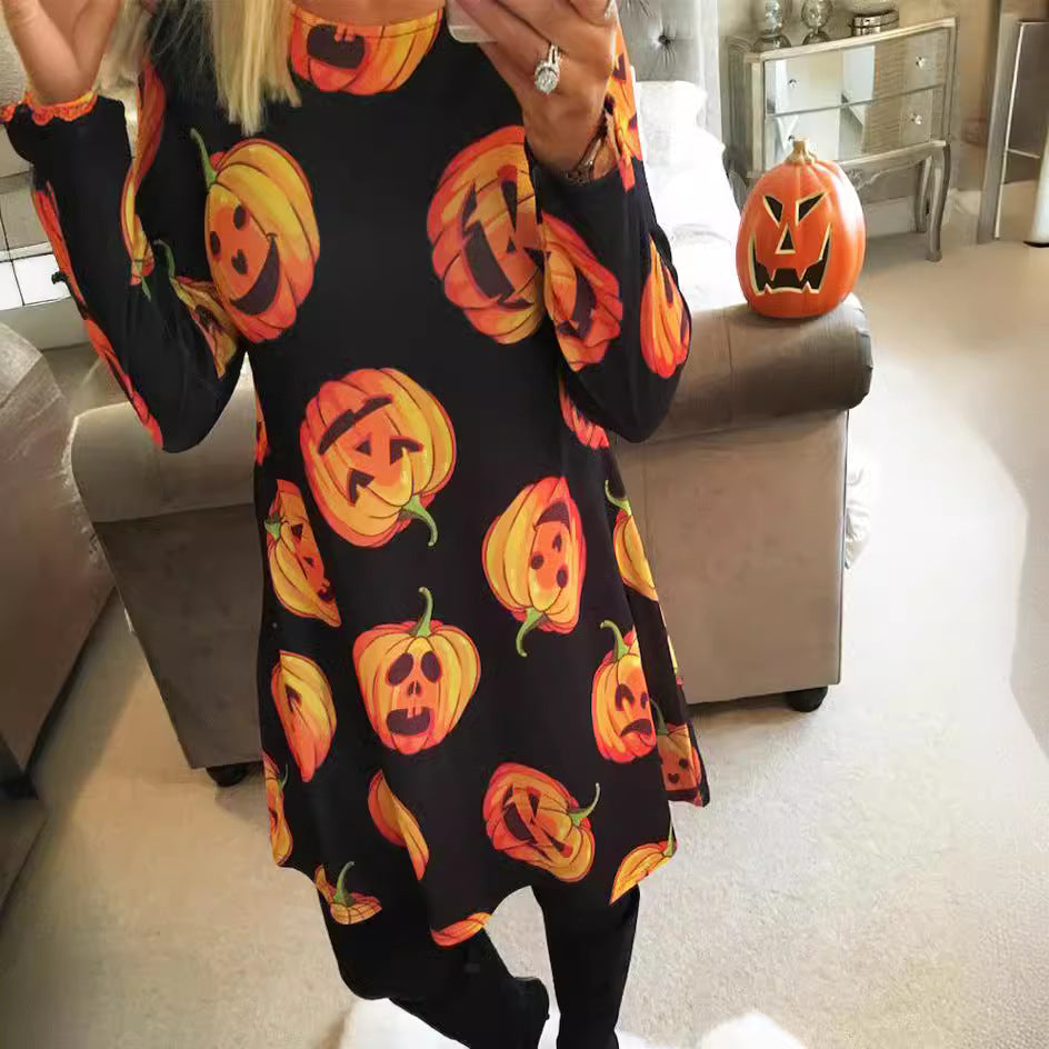 Damen Halloween-Tunika mit grafischem Print EB