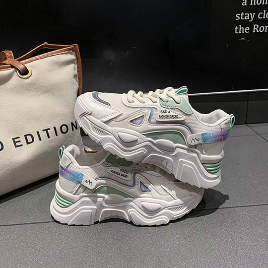 Damen trendige Sneakers mit innovativer Dämpfung und atmungsaktiver Mesh-Oberfläche EB