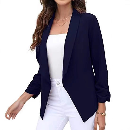 Damen eleganter und luftiger Blazer mit asymmetrischem Schnitt EB