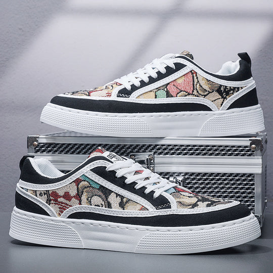 Damen Sneakers mit grafischem Muster und bequemer Sohle EB