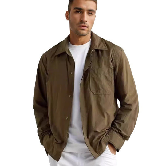 Herren leichte Freizeitjacke mit praktischem Druckknopfverschluss und modernem Schnitt EB