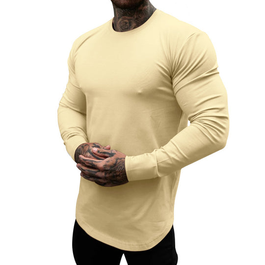 Herren Langarmshirt aus weichem Baumwollmix mit modernem Schnitt und Rundhalsausschnitt EB