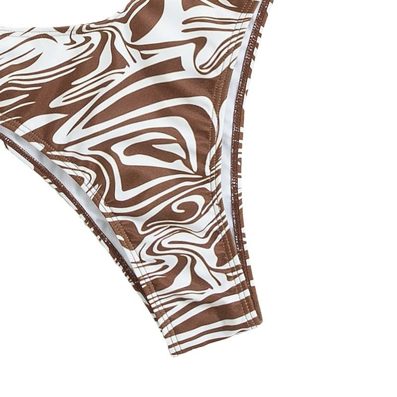 Damen Triangel-Bikini-Set mit raffinierten Bändern EB