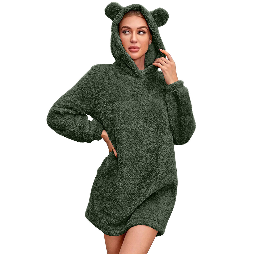 Damen Kuscheliger Hoodie mit Bärenohren EB