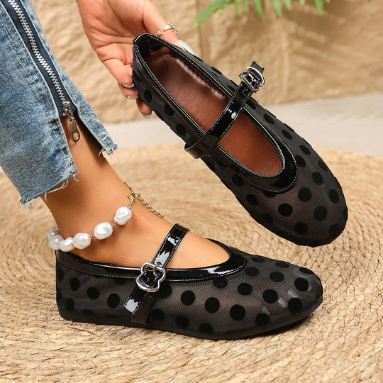 Damen Ballerinas mit eleganter Schleifenverzierung und atmungsaktivem Obermaterial EB