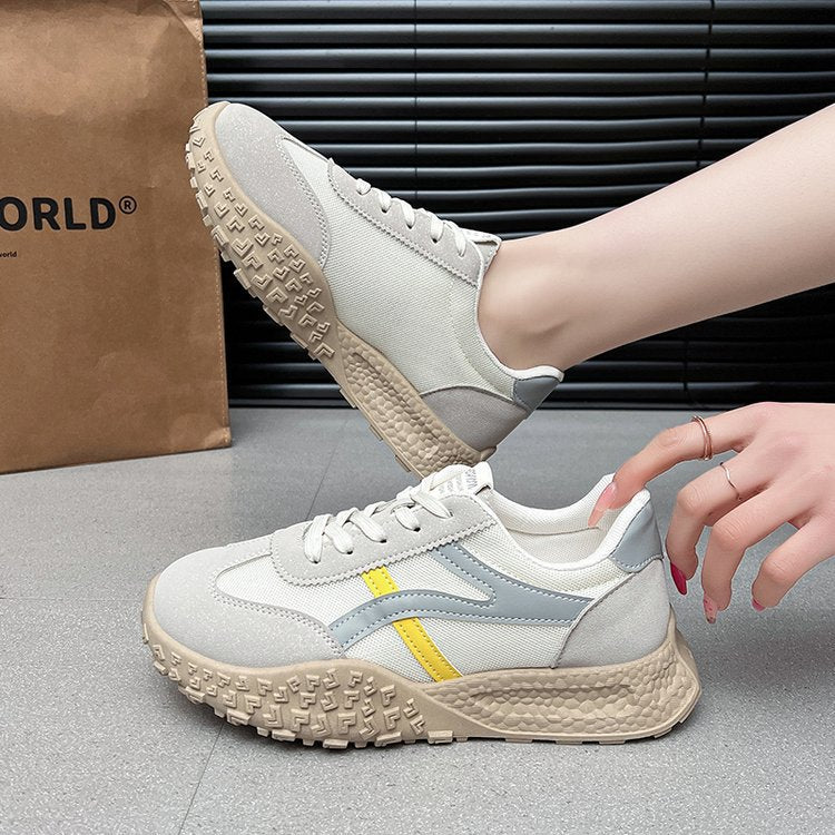 Damen Modische Lauf-Sneaker mit gepolsterter Sohle und atmungsaktivem Obermaterial EB