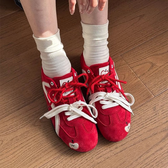 Damen Sneakers mit verspieltem Applikationsdesign und atmungsaktiver Sohle EB