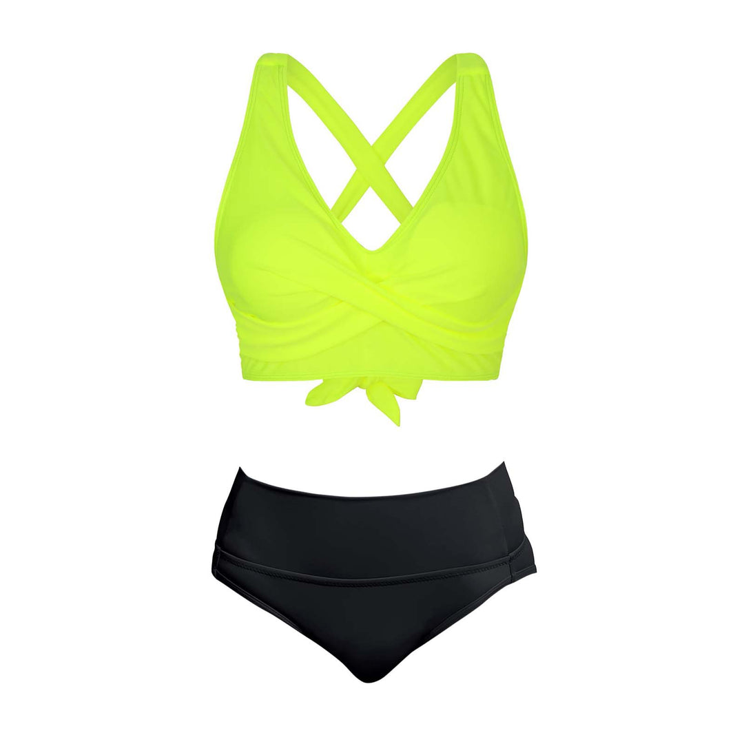 Damen Zweiteiliger Badeanzug mit floralem Design EB