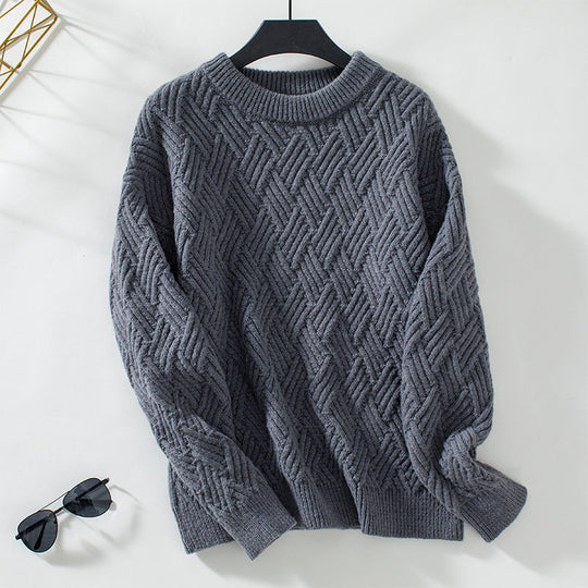 EB | Einfarbiger Pullover Mit Weichem Stoff