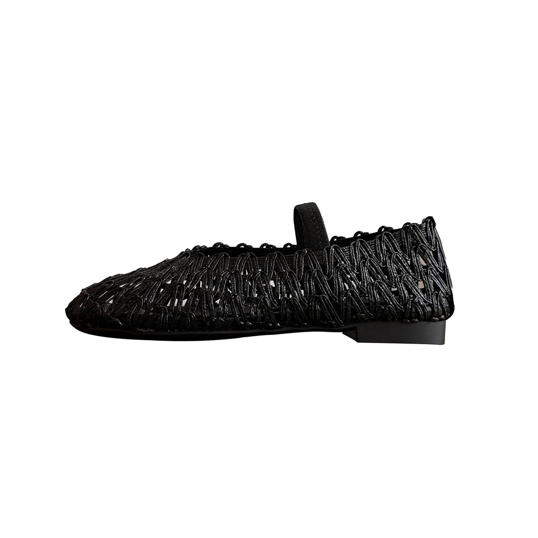 Damen Elegante Ballerinas mit modischer Riemchenbindung und weichem Stoff EB