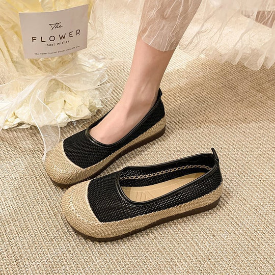 Damen Atmungsaktive Sommer-Ballerinas mit elastischer Sohle EB