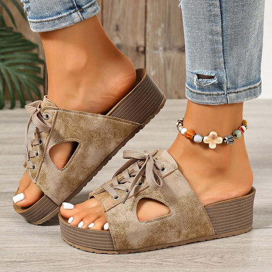 Damen Sportliche Schnürsandalen EB