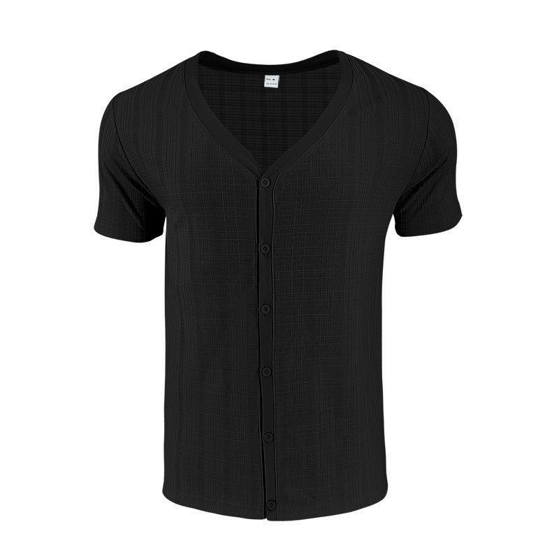 Herren kurzärmliges Hemd mit strukturiertem Design EB