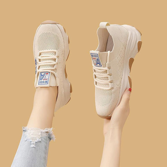 Damen Sportliche Sneakers mit flexibler Laufsohle und atmungsaktivem Obermaterial EB