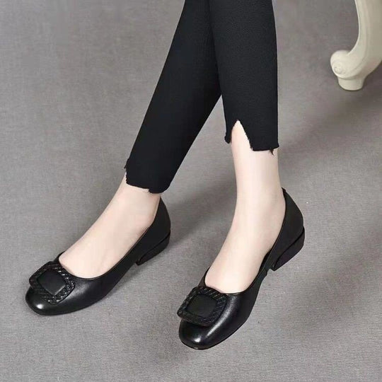 Damen Komfortable Ballerinas mit eleganter Schnallenverzierung EB