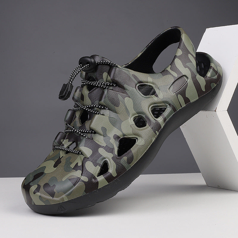 Damen Bequeme und rutschfeste Outdoor-Sandalen mit elastischem Schnürsystem EB
