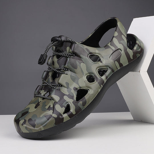 Damen Bequeme und rutschfeste Outdoor-Sandalen mit elastischem Schnürsystem EB