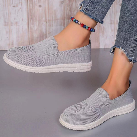 Damen Atmungsaktive Slip-On Sneakers mit flexiblem Obermaterial EB