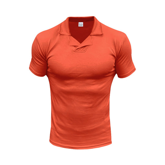 Herren Kurzarm Polo-Shirt mit modernem Stehkragen und atmungsaktivem Material EB