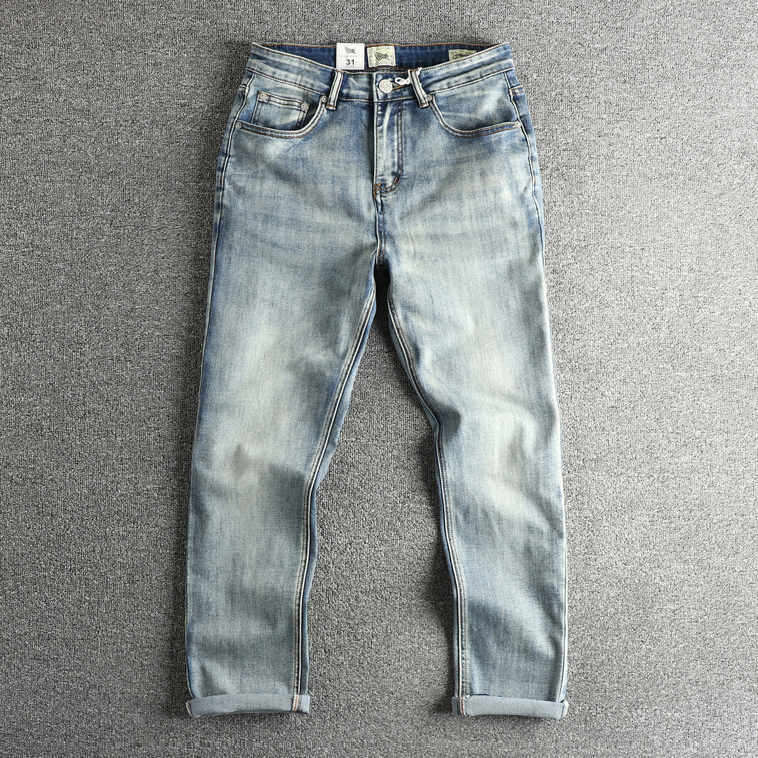 Damen Slim-Fit Jeans mit lässigen Fransen EB