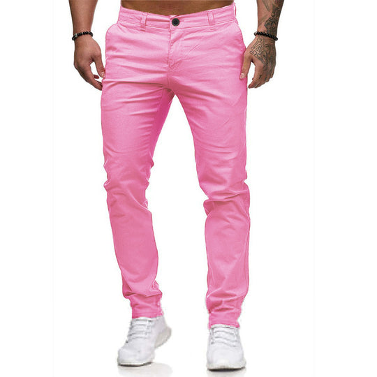Herren Slim Fit Trousers aus elastischem Material mit seitlichen Taschen EB
