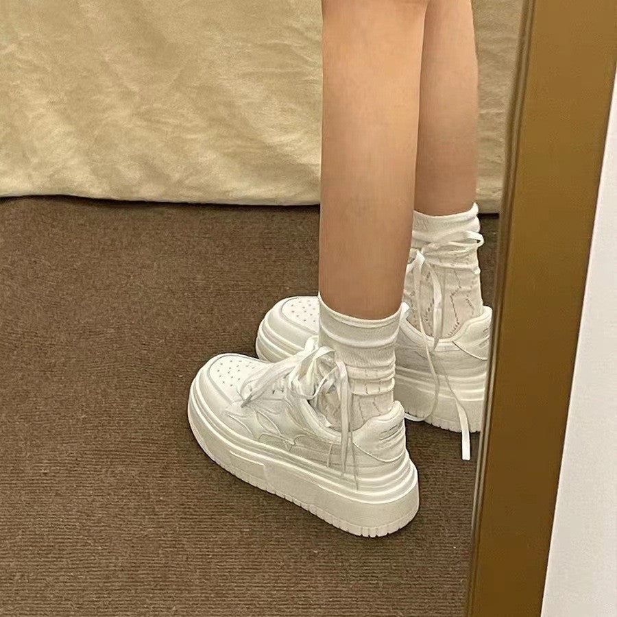 Damen Komfortable Plateausneaker mit atmungsaktiver Obermaterialstruktur und maximaler Dämpfung EB