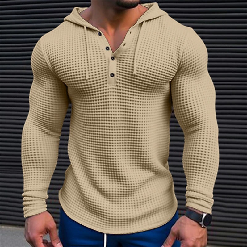 Herren Hoodie mit strukturiertem Design und Kragen EB