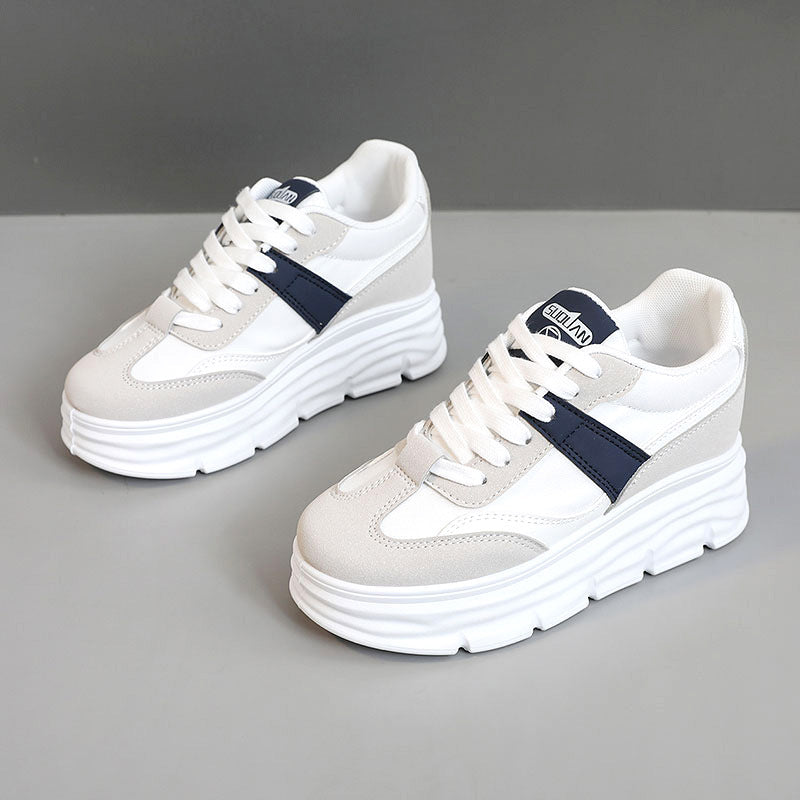 Damen Plattform Sneakers mit modischem Design und bequemer Dämpfung EB