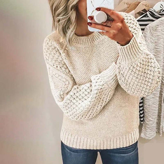 EB | Strickpullover mit Strukturmuster Akryl Weich, Stilvoll