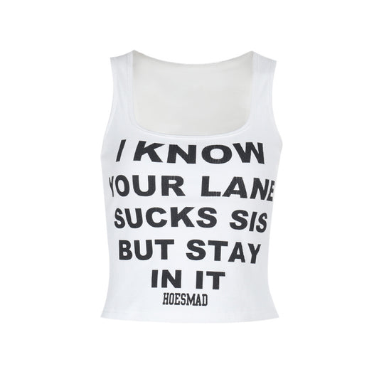 Damen Crop-Top mit Schriftzug und verspieltem Design EB