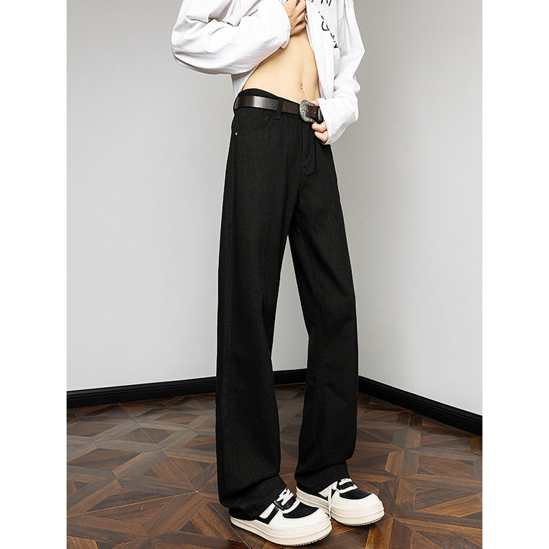 Herren weite Jeanshose mit hohem Bund und lässigem Schnitt EB