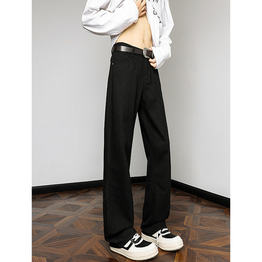 Herren weite Jeanshose mit hohem Bund und lässigem Schnitt EB