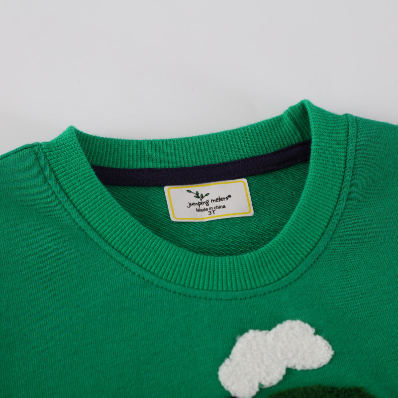 Jungen Sweatshirt mit buntem Bagger- und Lkw-Motiv EB