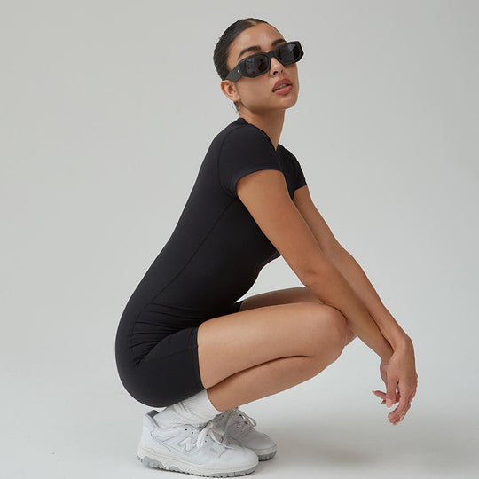 Damen Kurzarm-Body mit figurformendem Schnitt EB