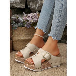 Damen Wedge-Sandalen mit komfortabler Korksohle EB