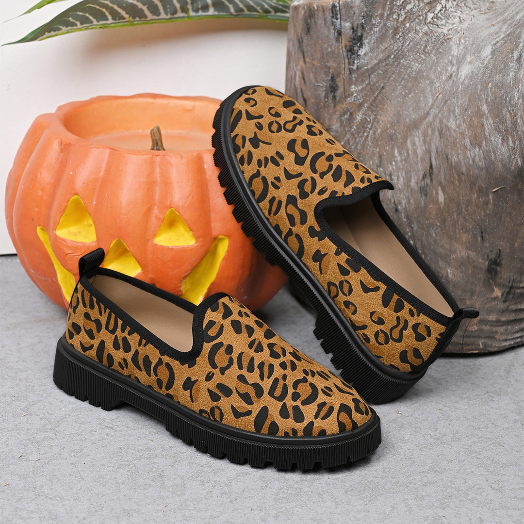 Damen Slip-On Sneaker mit tierischem Muster EB