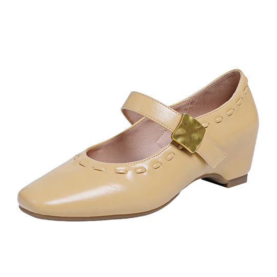 Damen Ballerina-Schuhe mit elegantem Riemchen und modischer Schnalle EB
