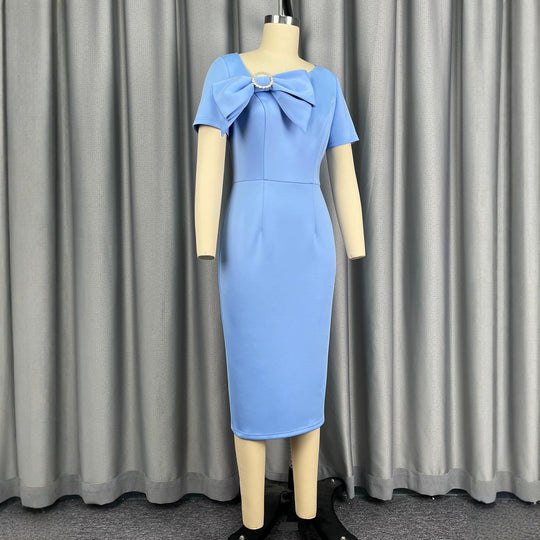 Damen Etuikleid mit eleganter Schleife EB
