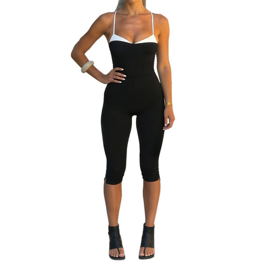 Damen eleganter Overall mit Büstenlage und verstellbaren Trägern EB