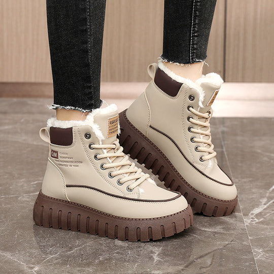 Damen Warme Winterstiefel mit dämpfendem Profil und weichem Innenfutter EB